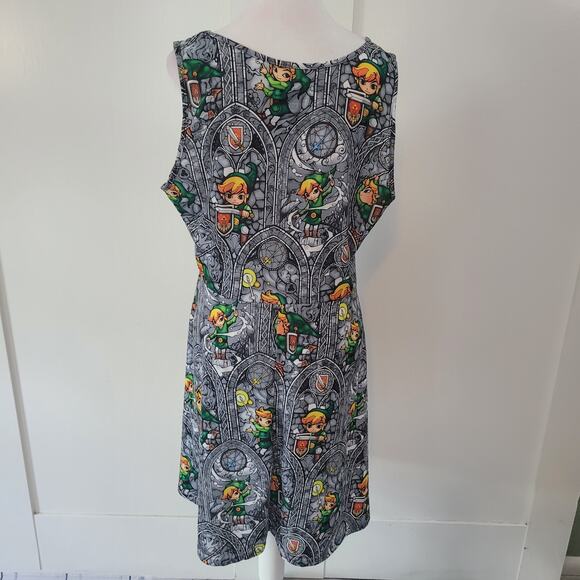 Legend of Zelda Windwaker Size M Print Skater Dress Comic Con Cosplay Gamer - Picture 6 of 10